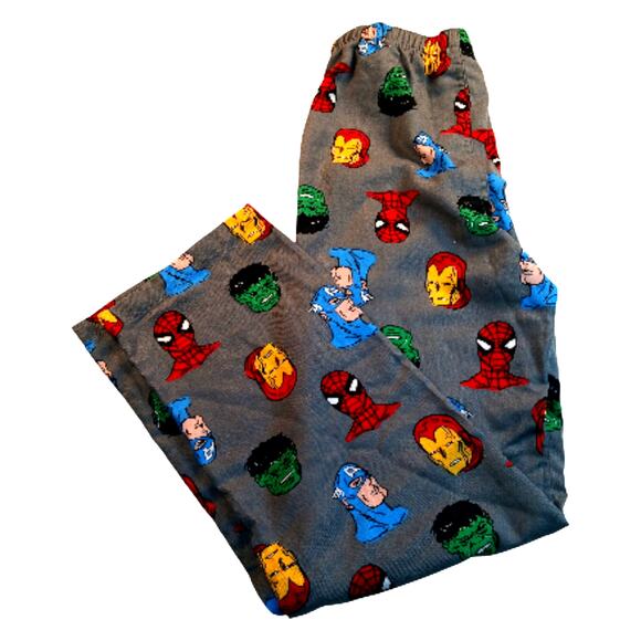 GAP Kids Marvel Gray w/Awesome Super Hero Graphics Pajama Pants - Size 14 - Picture 5 of 6